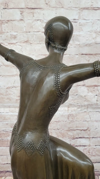 Chiparus Bronze Dancing Sculpture – Art Deco Ballet on Marble