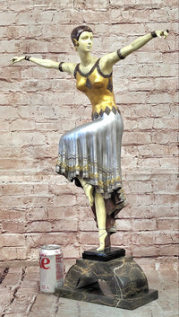 Art Deco Dancer Bronze Sculpture by Demetre Chiparus Shimmer Figurine