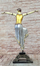 Art Deco Dancer Bronze Sculpture by Demetre Chiparus Shimmer Figurine