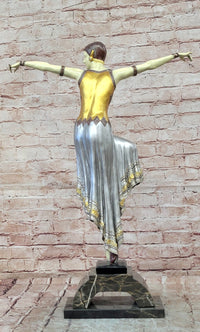 Art Deco Dancer Bronze Sculpture by Demetre Chiparus Shimmer Figurine