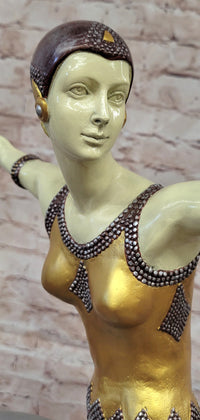 Art Deco Dancer Bronze Sculpture by Demetre Chiparus Shimmer Figurine