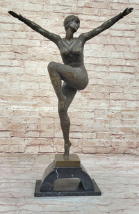 Chiparus Art Deco Starfish Dancer Girl on Marble Base