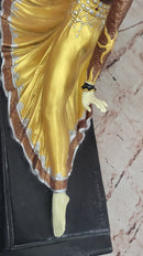 Chiparus Dancer in Long Skirt - Gold Patina Bronze