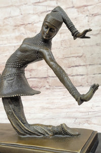 VINTAGE SIGNED KAMONA BY D.H DIMITRUS BRONZE STATUE ANTIQUE REPRODUCTION FIGURE
