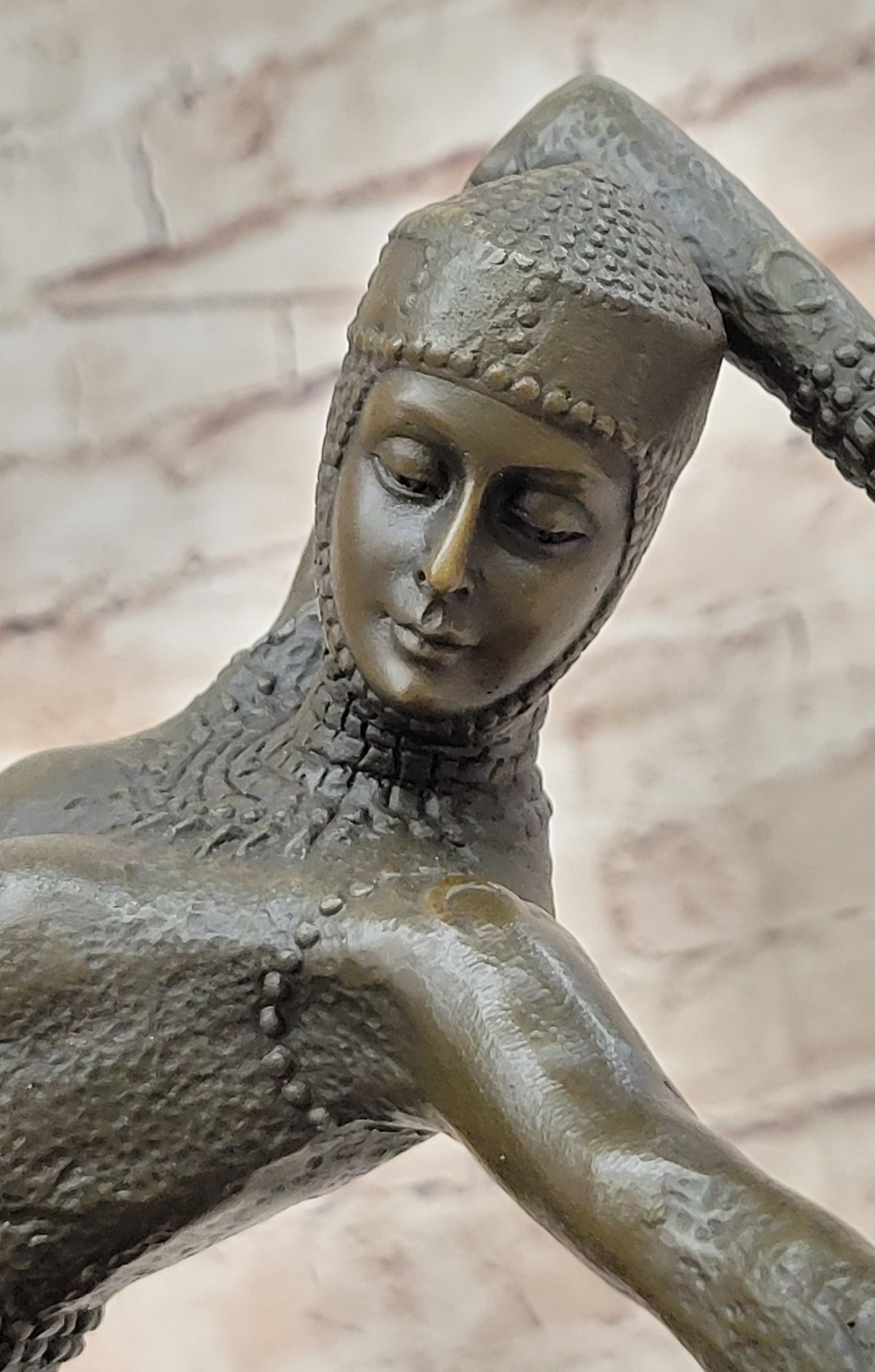 VINTAGE SIGNED KAMONA BY D.H DIMITRUS BRONZE STATUE ANTIQUE REPRODUCTION FIGURE