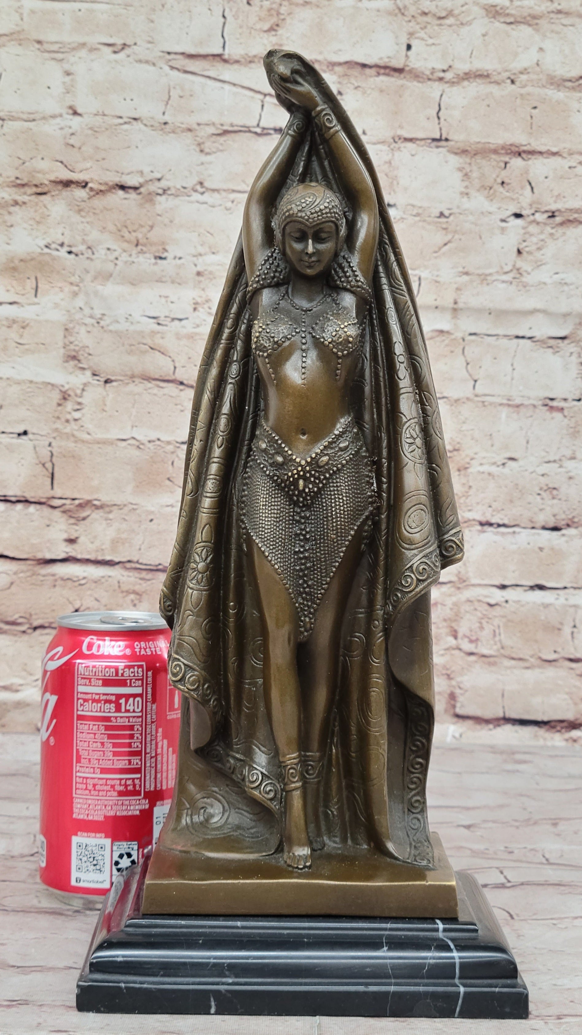 Art Deco Russian Dancer Bronze Demetre Chiparus Sculpture 14" x 6"