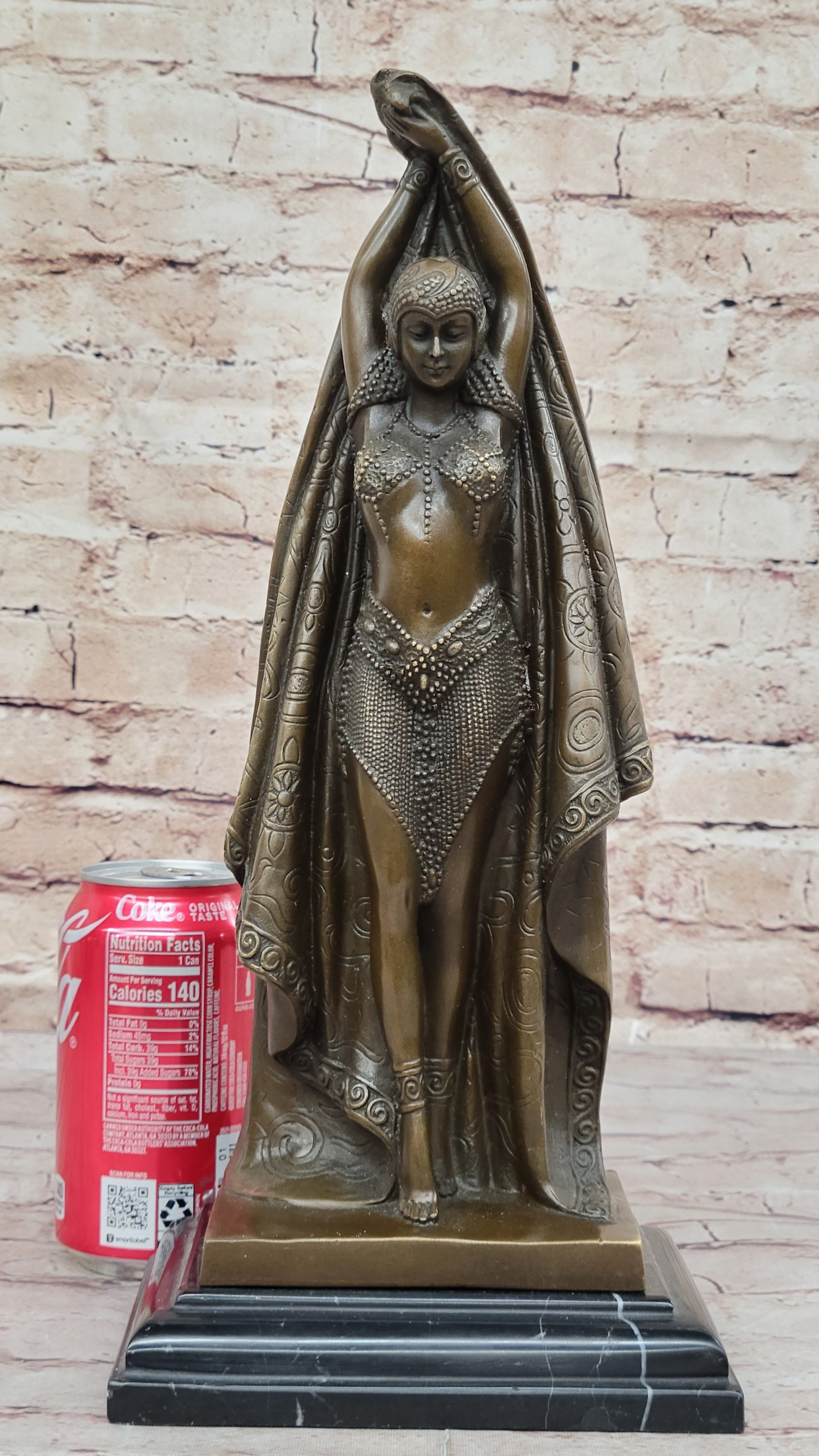 Art Deco Russian Dancer Bronze Demetre Chiparus Sculpture 14" x 6"