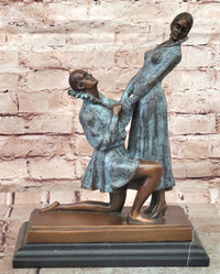 APOLOGY, AFTER CHIPARUS GENUINE BRONZE SCULPTURE STATUE, SIGNED SPECIAL PATINA CLASSIC ARTWORK