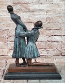 APOLOGY, AFTER CHIPARUS GENUINE BRONZE SCULPTURE STATUE, SIGNED SPECIAL PATINA CLASSIC ARTWORK