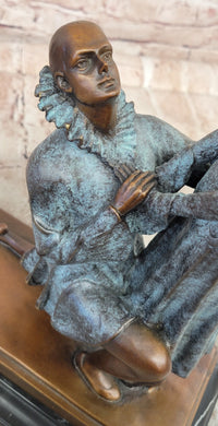 APOLOGY, AFTER CHIPARUS GENUINE BRONZE SCULPTURE STATUE, SIGNED SPECIAL PATINA CLASSIC ARTWORK