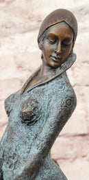 APOLOGY, AFTER CHIPARUS GENUINE BRONZE SCULPTURE STATUE, SIGNED SPECIAL PATINA CLASSIC ARTWORK