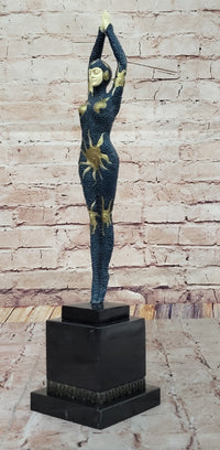 Abstract Art Deco Bronze Figure by Chiparus with Gold Accents