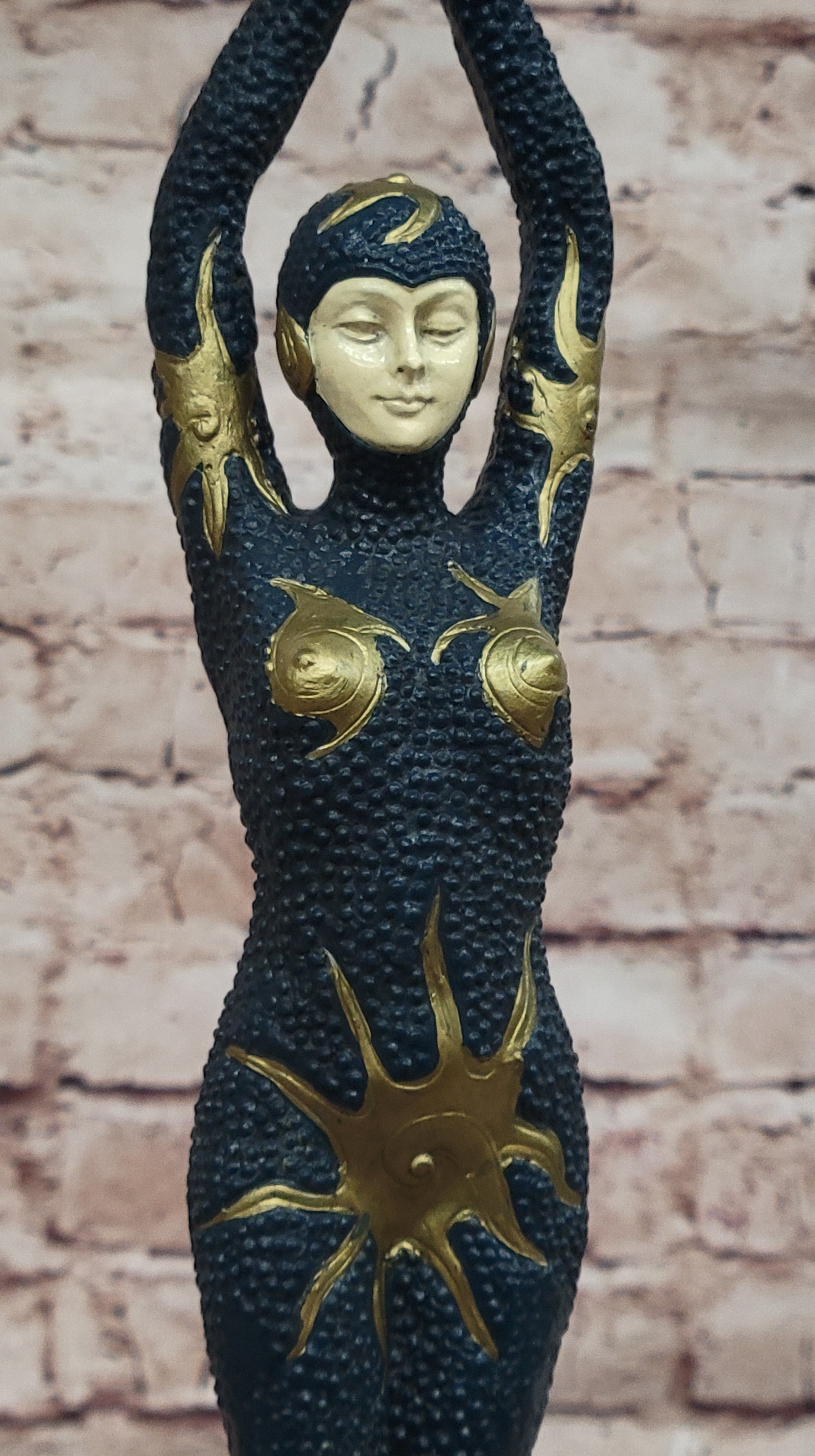 Abstract Art Deco Bronze Figure by Chiparus with Gold Accents