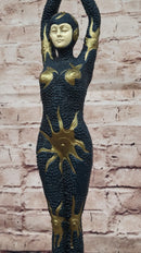 Abstract Art Deco Bronze Figure by Chiparus with Gold Accents
