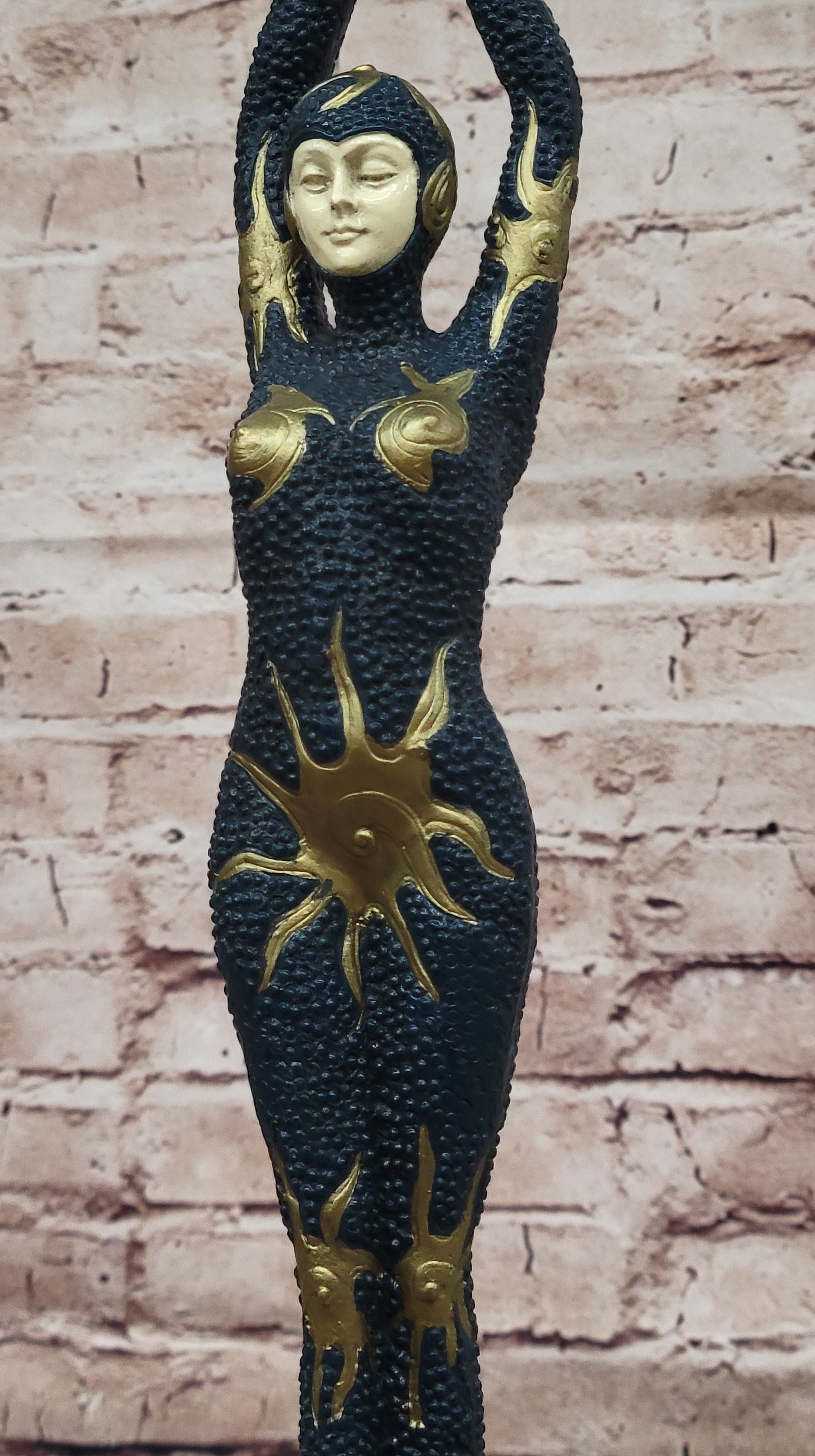 Abstract Art Deco Bronze Figure by Chiparus with Gold Accents