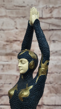 Abstract Art Deco Bronze Figure by Chiparus with Gold Accents