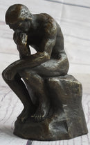 Miniature Auguste Rodin Thinker Bronze Sculpture