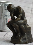 Miniature Auguste Rodin Thinker Bronze Sculpture
