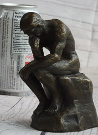 Miniature Auguste Rodin Thinker Bronze Sculpture