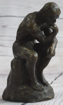 Auguste Rodin The Thinker Male Figure Bronze Sculpture