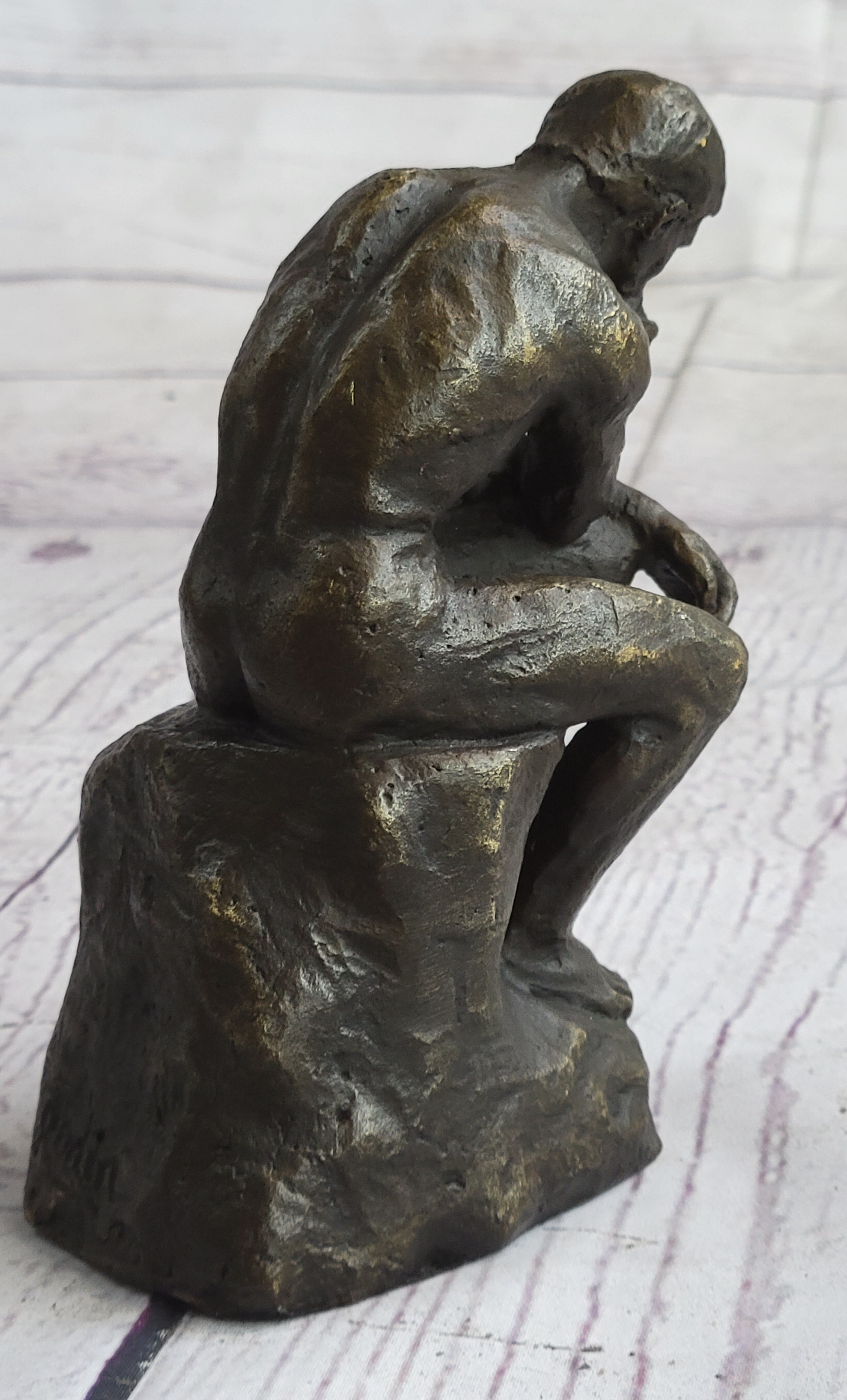 Miniature Auguste Rodin Thinker Bronze Sculpture