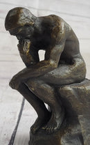 Miniature Auguste Rodin Thinker Bronze Sculpture