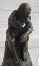 Miniature Auguste Rodin Thinker Bronze Sculpture