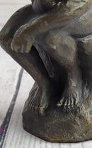 Miniature Auguste Rodin Thinker Bronze Sculpture