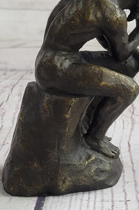 Miniature Auguste Rodin Thinker Bronze Sculpture