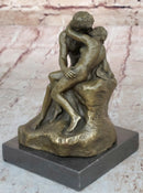 Vintage bronze the Kiss Nude Rodin Sculpture Art Deco Lost wax