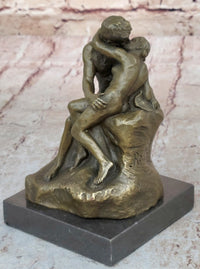 Vintage bronze the Kiss Nude Rodin Sculpture Art Deco Lost wax