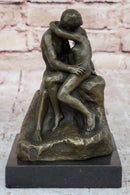 Vintage bronze the Kiss Nude Rodin Sculpture Art Deco Lost wax
