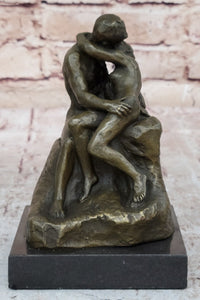 Vintage bronze the Kiss Nude Rodin Sculpture Art Deco Lost wax