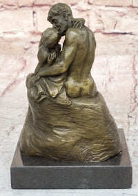 Vintage bronze the Kiss Nude Rodin Sculpture Art Deco Lost wax
