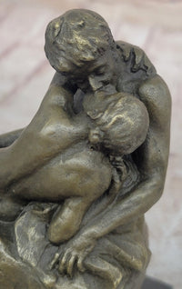 Vintage bronze the Kiss Nude Rodin Sculpture Art Deco Lost wax