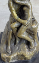 Signed Rodin Kiss Romance Love Lovers Bronze Marble Sculpture