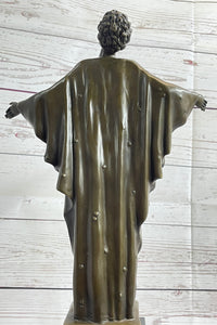Semi Nude Woman Awakening Arms Outstretched Sexy Bronze Sculpture