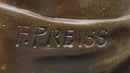 Young Man Reading a Book on the Beach - Bronze by Preiss