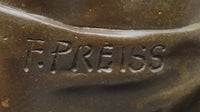 Young Man Reading a Book on the Beach - Bronze by Preiss