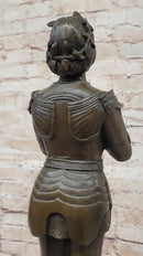 Saint Joan of Arc in Armor Praying - Bronze by Mercie