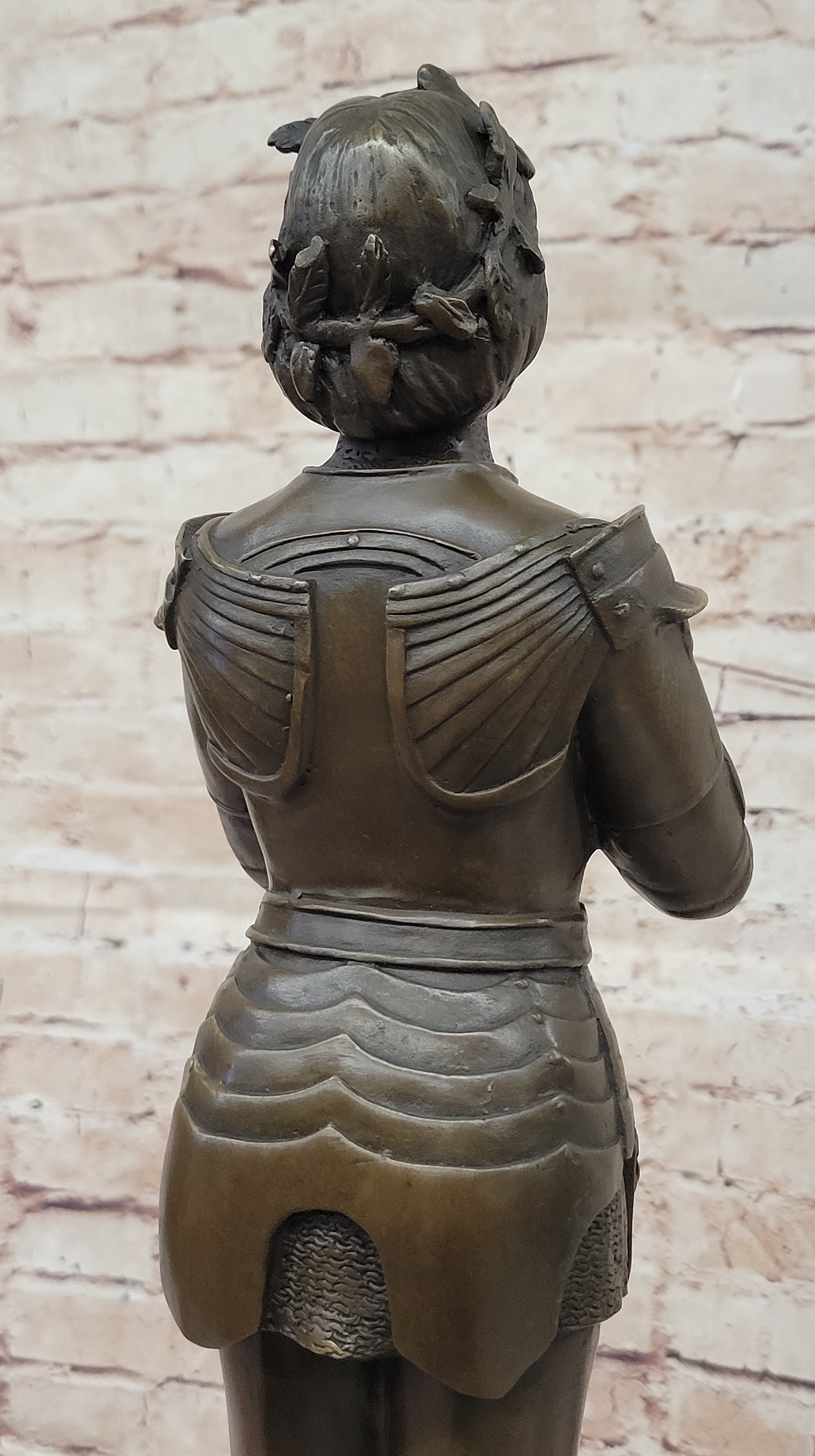 Saint Joan of Arc in Armor Praying - Bronze by Mercie