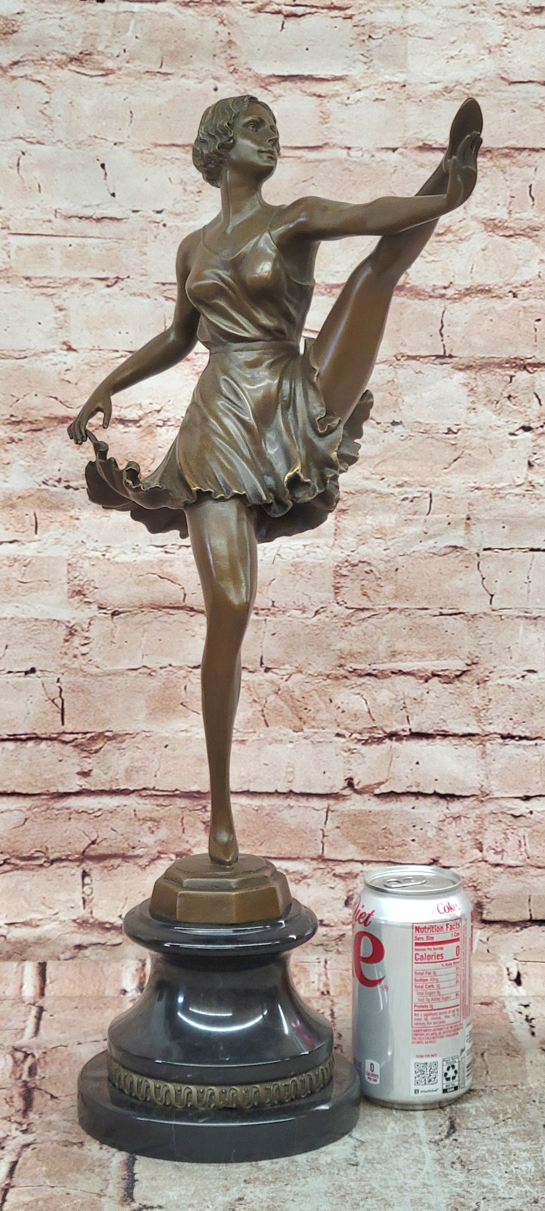 Ballet Dancer Bronze Statue Female Sculpture Home Decor by Bruno Zach