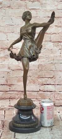 Ballet Dancer Bronze Statue Female Sculpture Home Decor by Bruno Zach