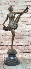 Ballet Dancer Bronze Statue Female Sculpture Home Decor by Bruno Zach