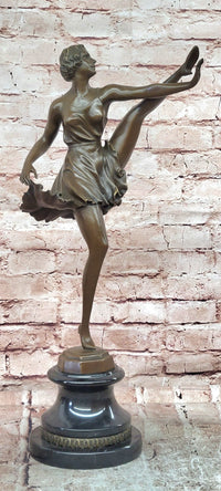 Ballet Dancer Bronze Statue Female Sculpture Home Decor by Bruno Zach