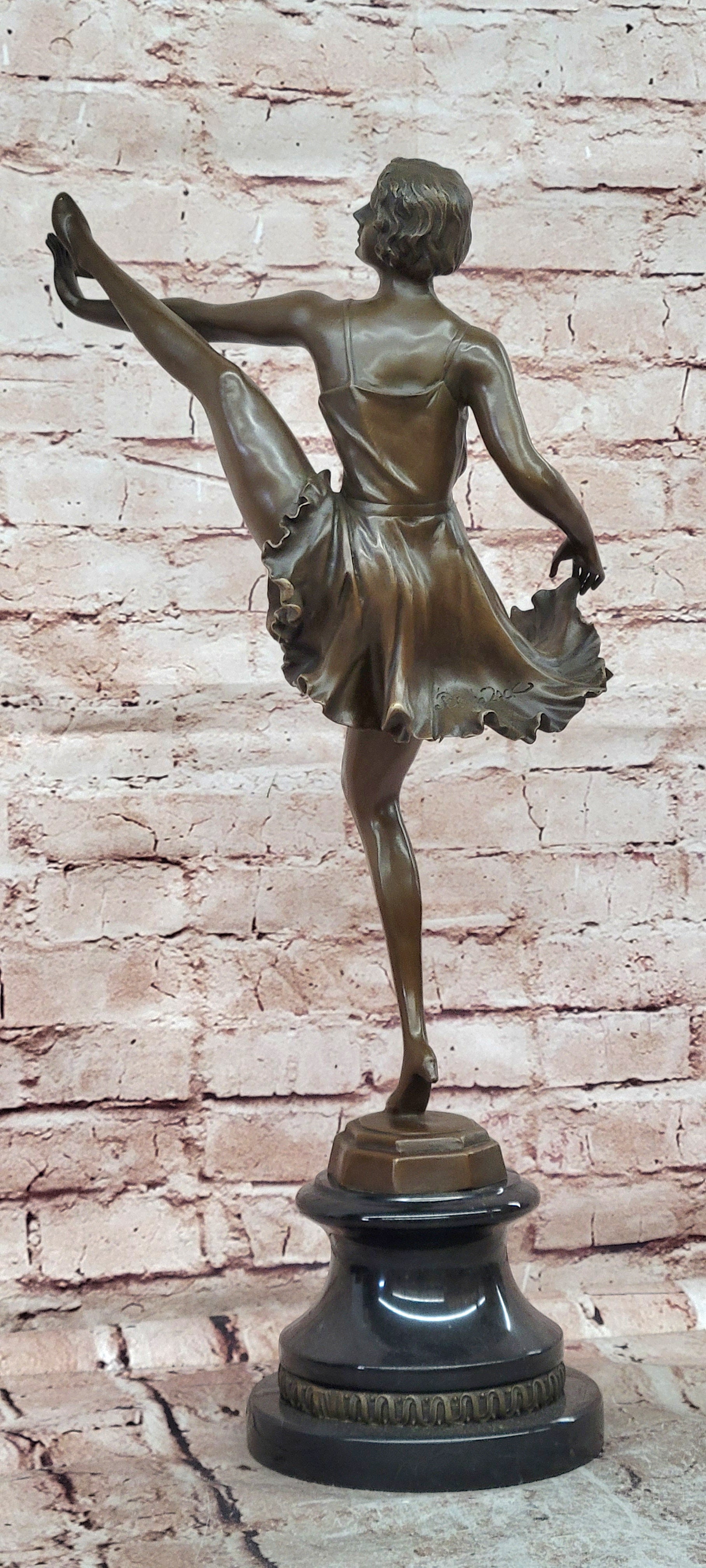 Ballet Dancer Bronze Statue Female Sculpture Home Decor by Bruno Zach