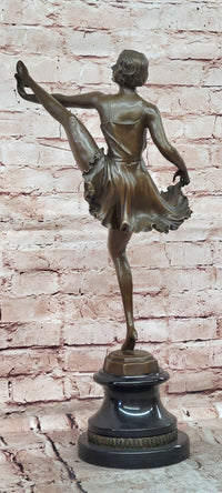 Ballet Dancer Bronze Statue Female Sculpture Home Decor by Bruno Zach