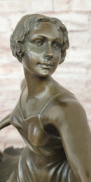 Ballet Dancer Bronze Statue Female Sculpture Home Decor by Bruno Zach