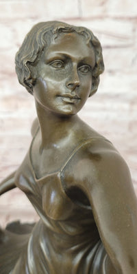 Ballet Dancer Bronze Statue Female Sculpture Home Decor by Bruno Zach