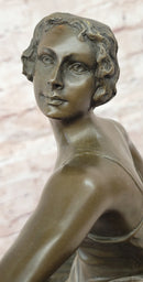 Ballet Dancer Bronze Statue Female Sculpture Home Decor by Bruno Zach